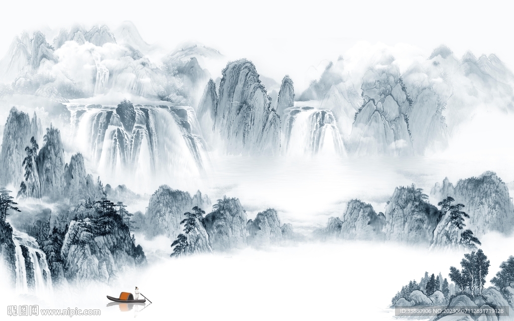 简约 简奢新款山水 tiF分层