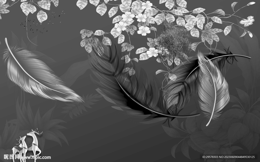 电视 灰色新装饰画 TIF分层