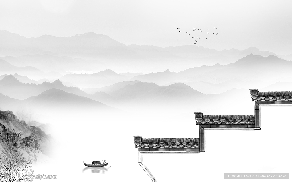 最新 现代高端山水 tIf分层