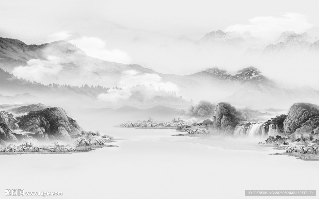 沙发 现代高端山水 tIf分层