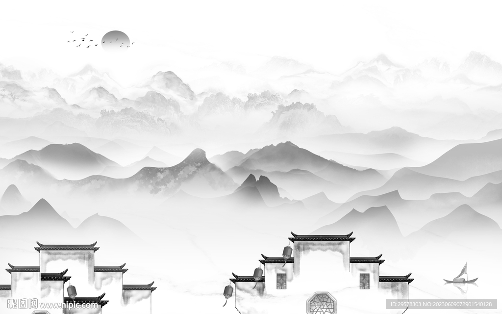 人气 新传灰色山水 TIf分层