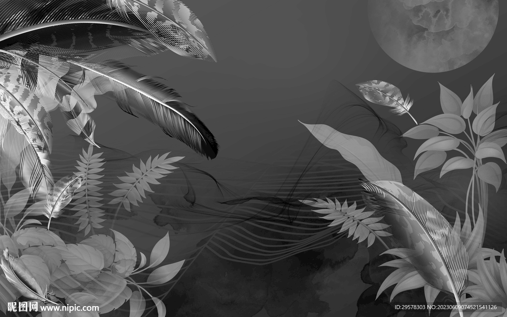 奢雅 灰色新装饰画 TIF分层