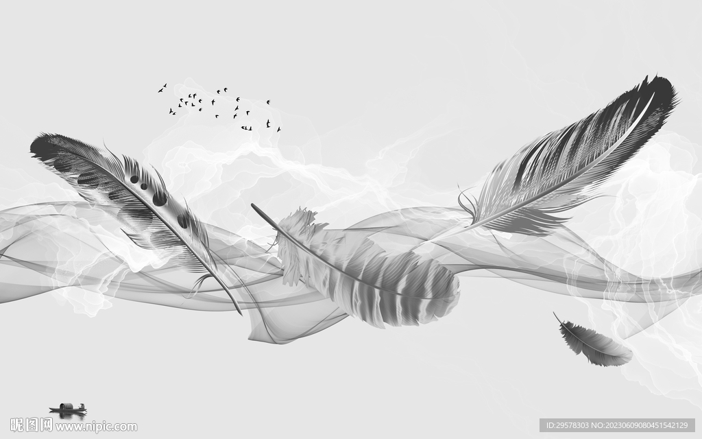 简约 灰色新装饰画 TIF分层