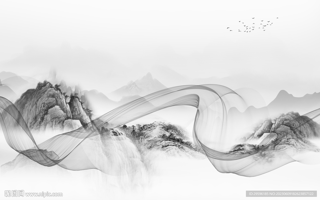 高档 爆款高清山水 Tif分层