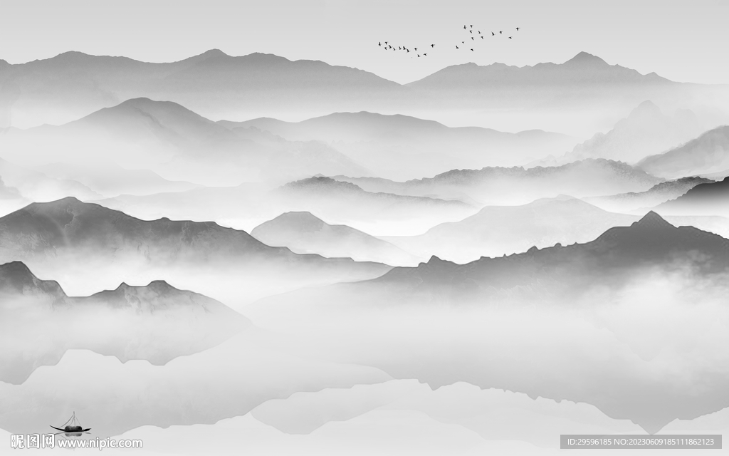 高端 简意高清山水 TIf分层