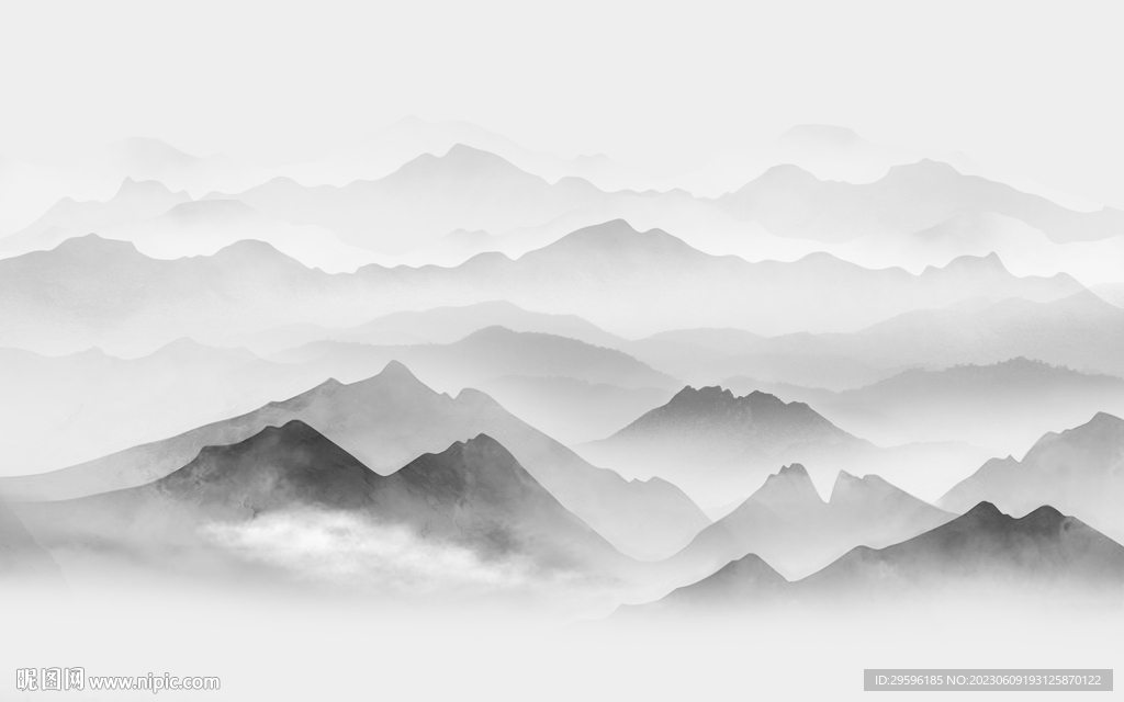 现代 灰色别墅山水 TIf分层