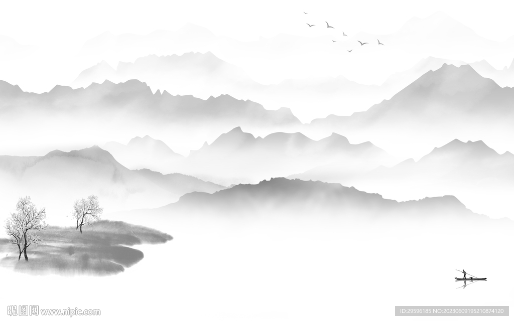 新传 灰色高端山水 TIf分层