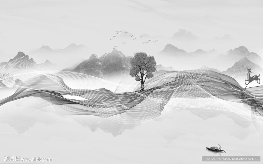 高清 简奢高档山水 tIf分层