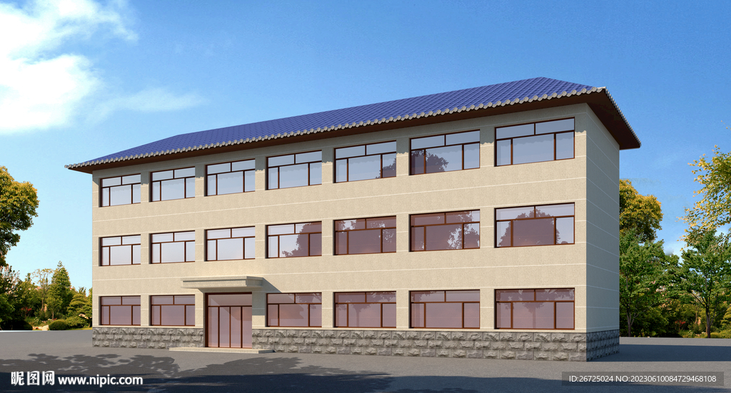 办公楼建筑外观设计案例效果图