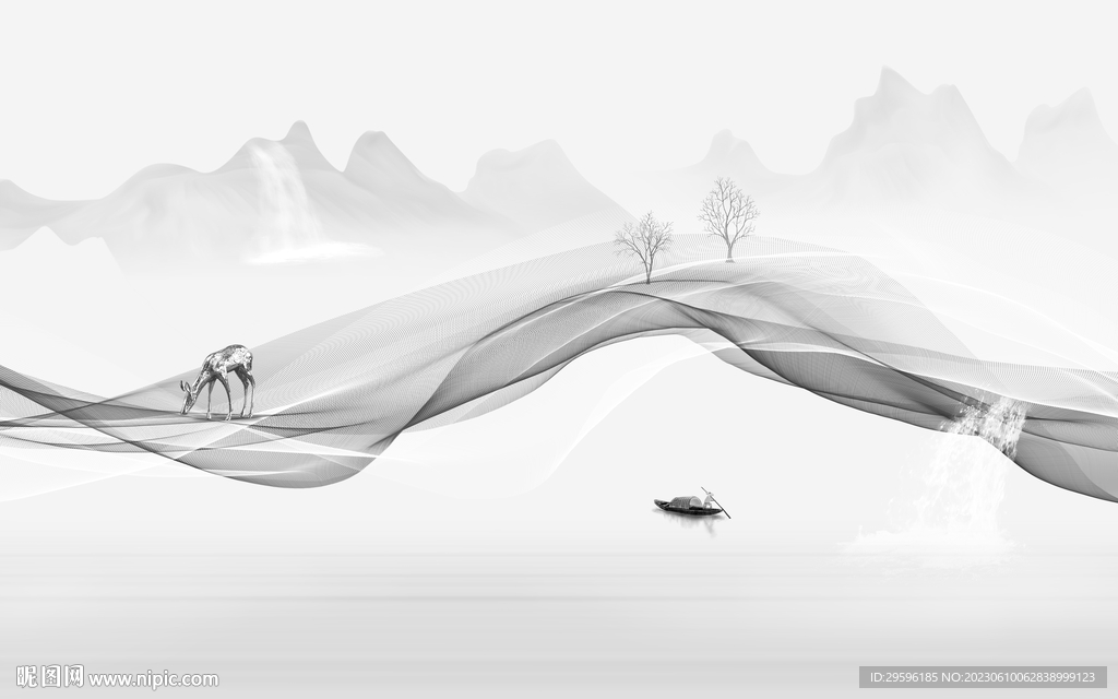 高雅 简奢高档山水 tIf分层