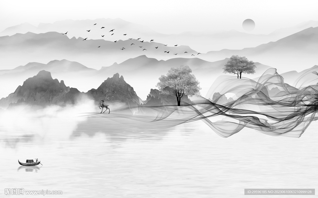 大气 简奢高档山水 tIf分层