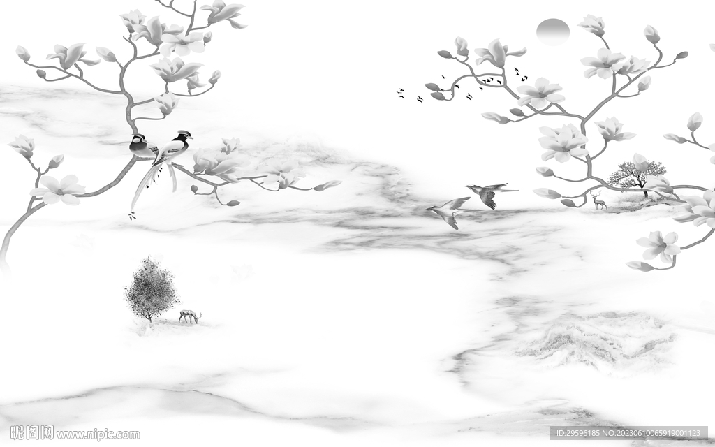 人气 中式高端山水 tIf分层