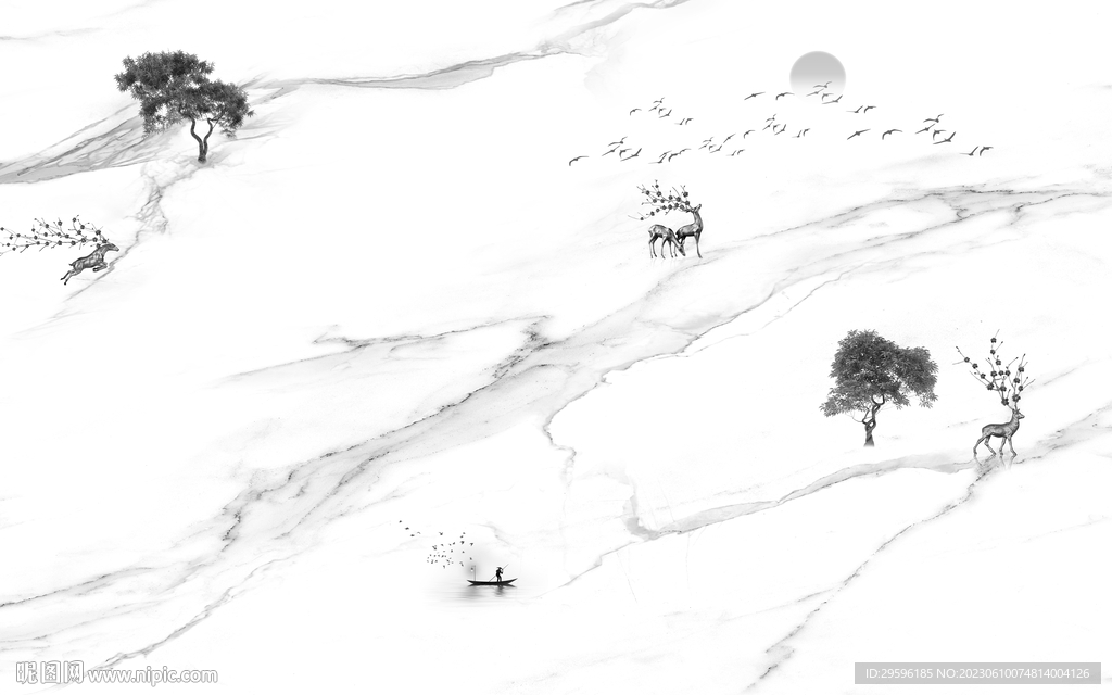 现代中式高端画 tIf分层