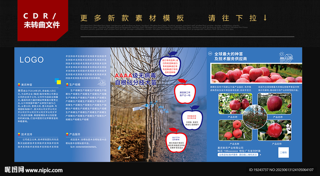 三折页 宣传折页 农产折页