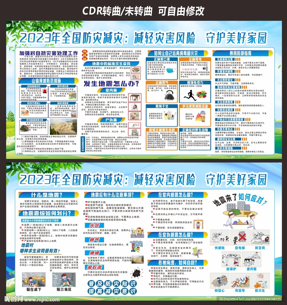 防震防灾减灾展板