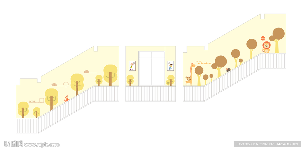 楼梯间  校园文化