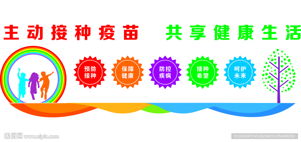 预防接种中心文化墙