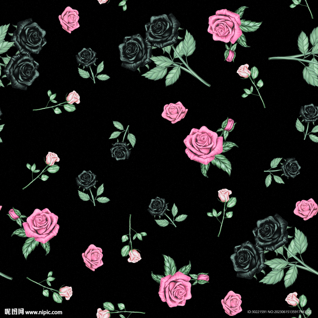 手绘花 玫瑰 炫彩 