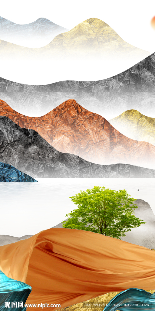 现代 极简最新玄关 Tif分层