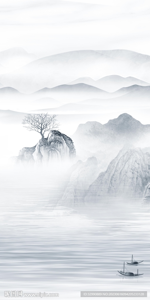 意境 简约新玄关画 tiF分层