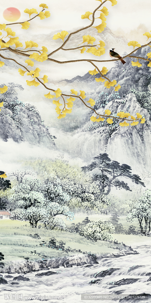 高清 中式简意玄关 TiF分层