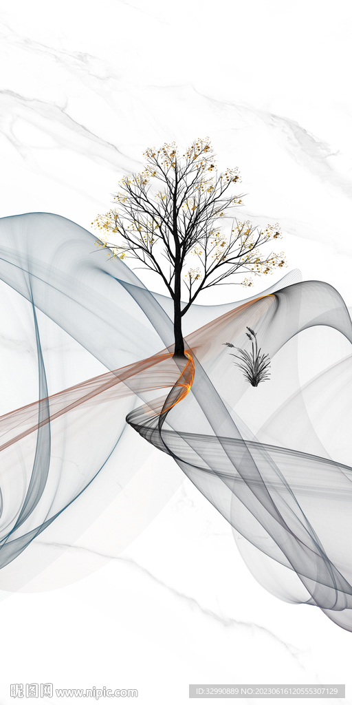 白色 爆款中式玄关 Tif分层