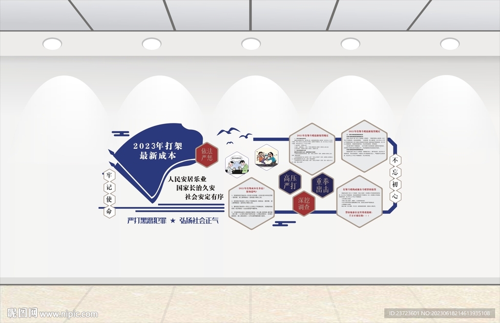 打架成本文化墙