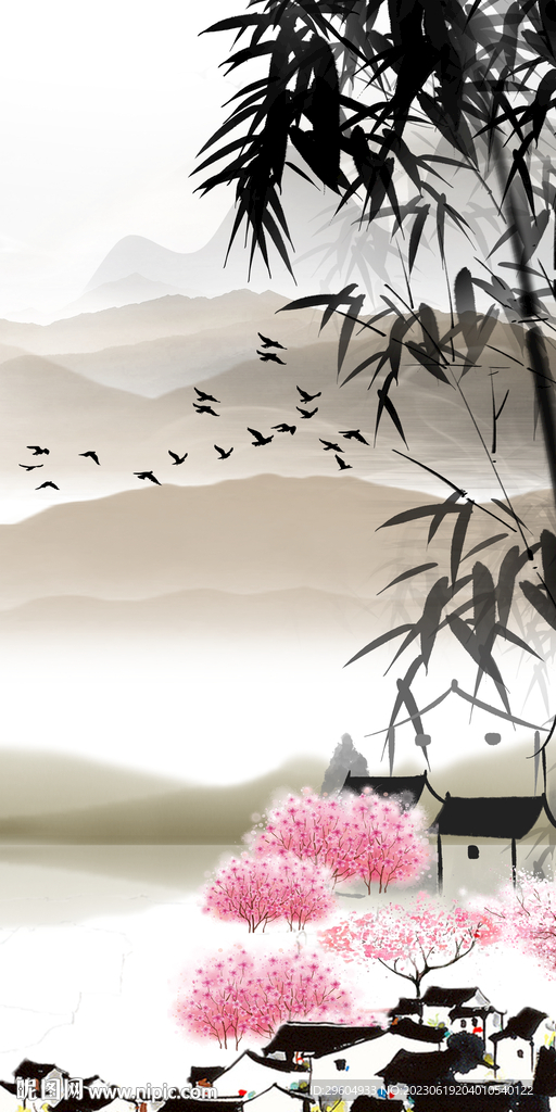 别墅 最新款玄关画 tiF分层