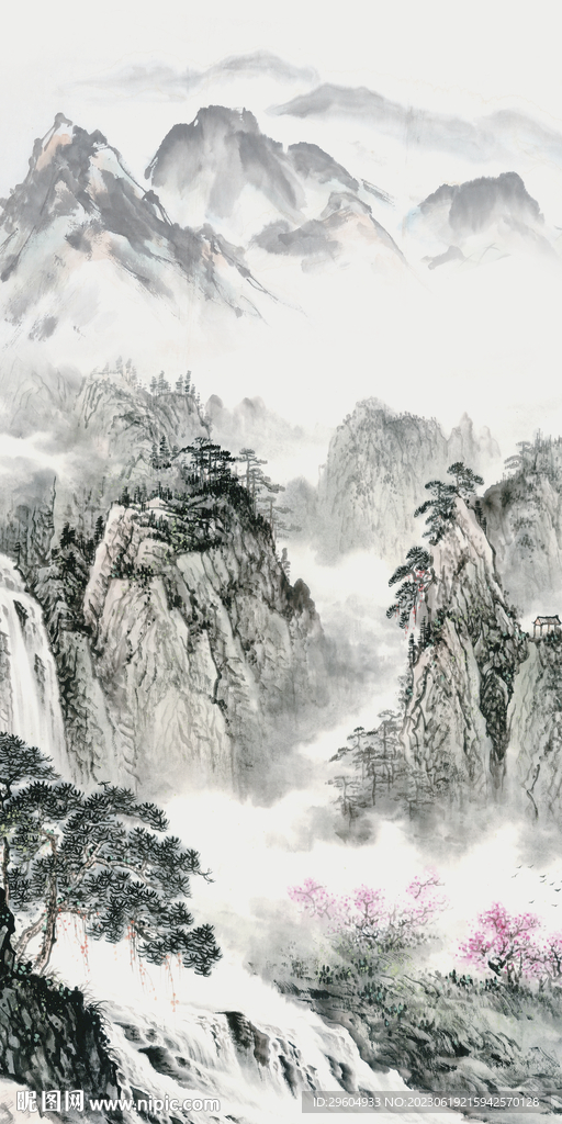 大气 极简中式玄关 Tif分层