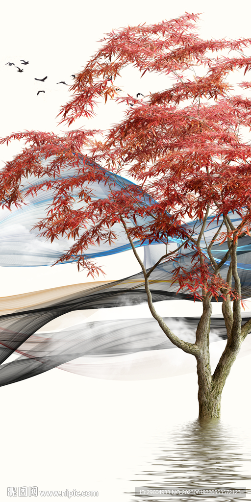 高档 清晰中式玄关 Tif分层