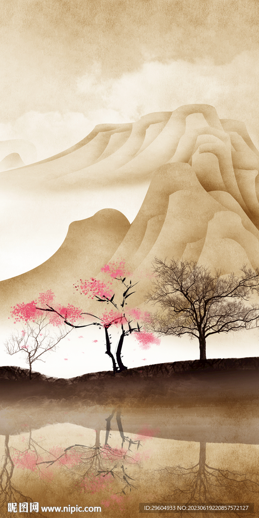 黄色 清晰中式玄关 Tif分层