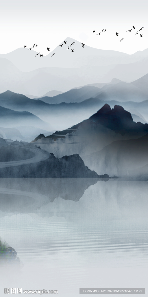 现代 清晰中式玄关 Tif分层