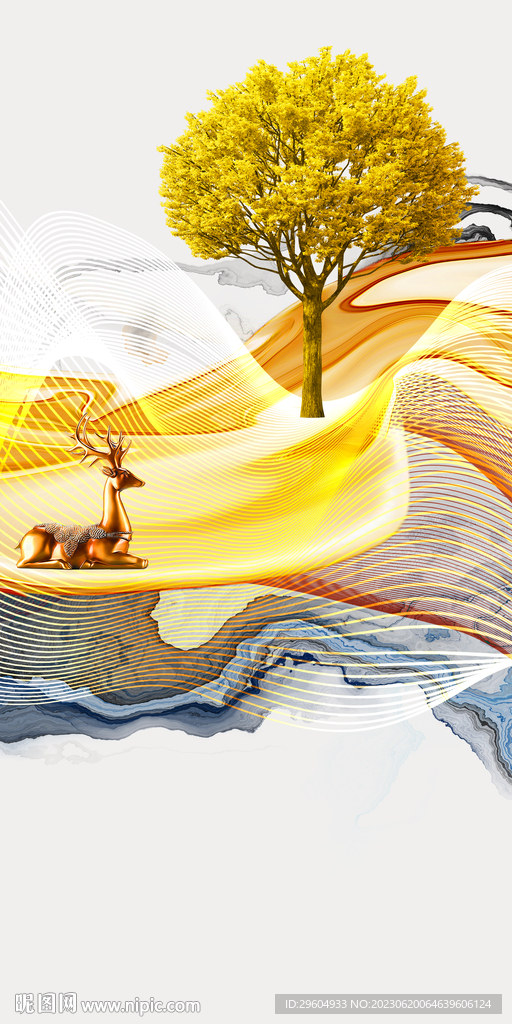 最新 轻简意境玄关 Tif分层