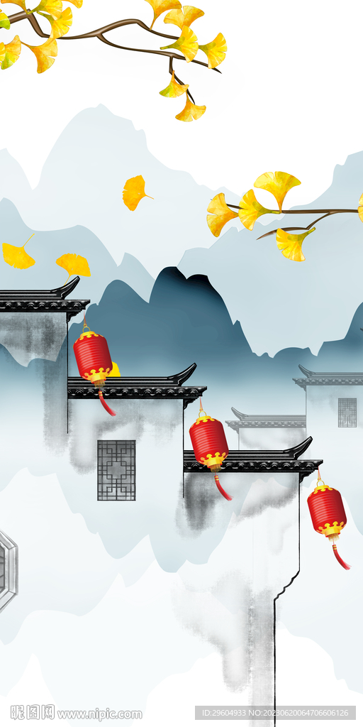 人气 轻简意境玄关 Tif分层