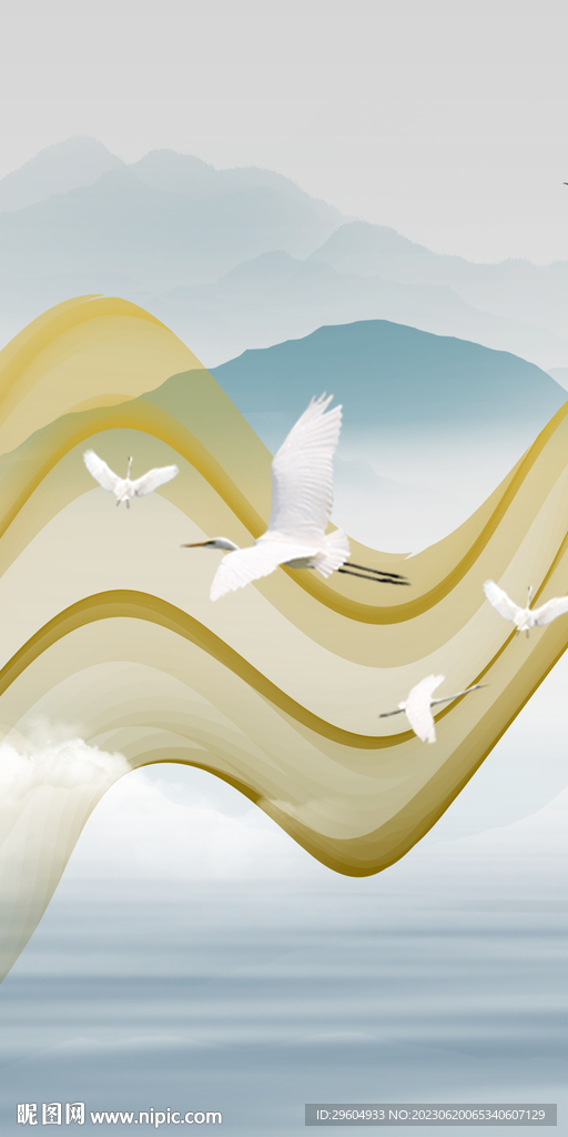 蓝色 高端简奢玄关 Tif分层