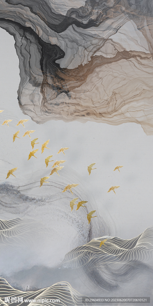 现代 高档轻奢玄关 Tif分层