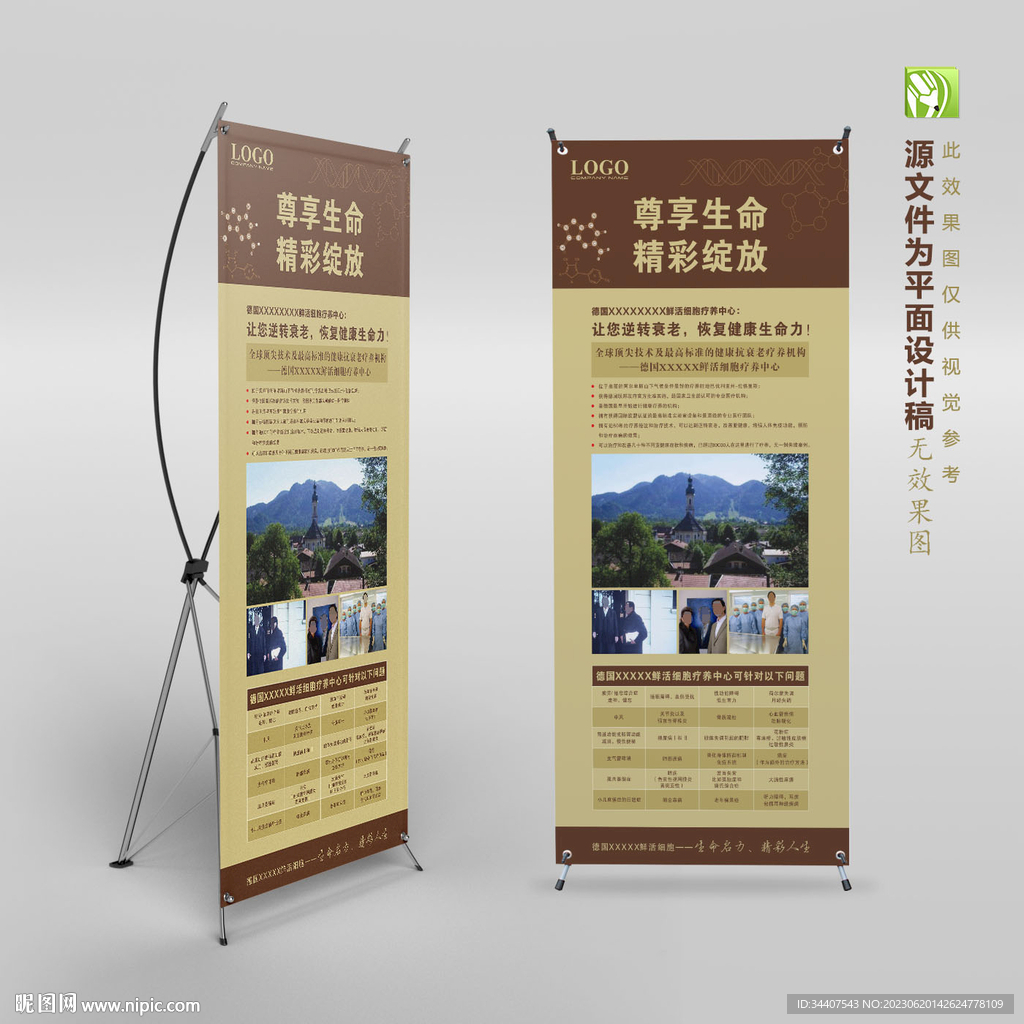 医疗科技项目宣传X展架