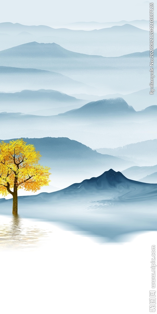 高端 现代意境玄关 tif分层