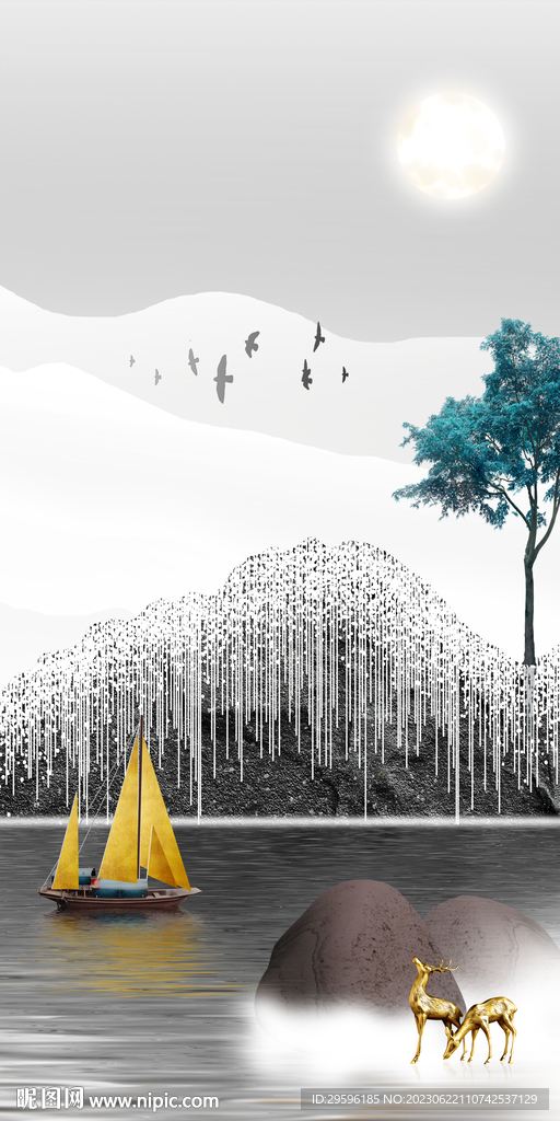 现代 新品高档玄关 Tif分层