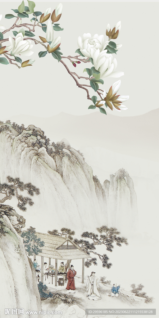 高端 中式高档玄关 Tif分层