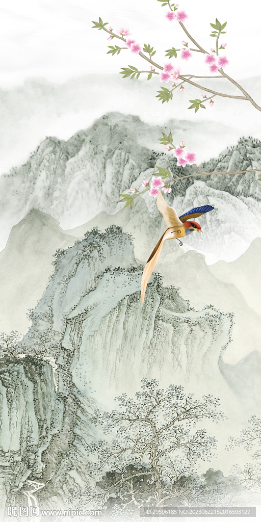 古风 高端高档玄关 Tif分层