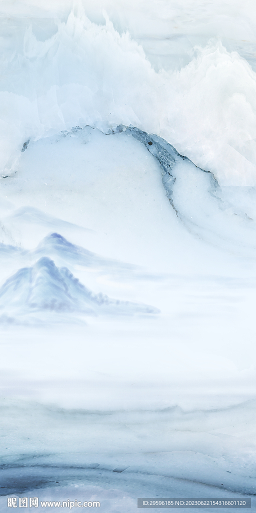 蓝色 极简高档玄关 Tif分层