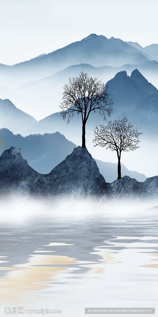 山水 奢雅简约玄关 tif分层