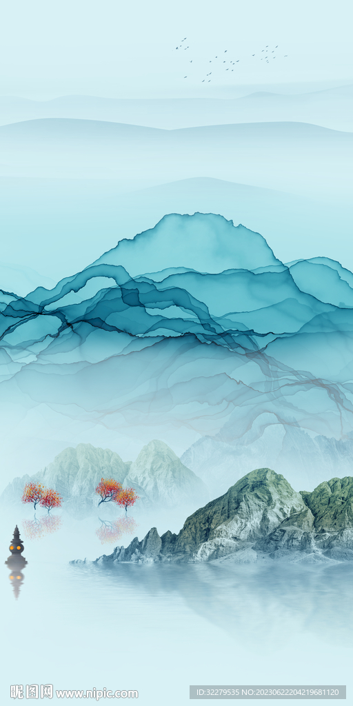 别墅 中式清晰玄关 TIF分层