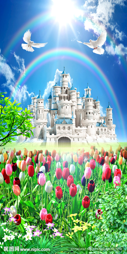 城堡风景3d玄关