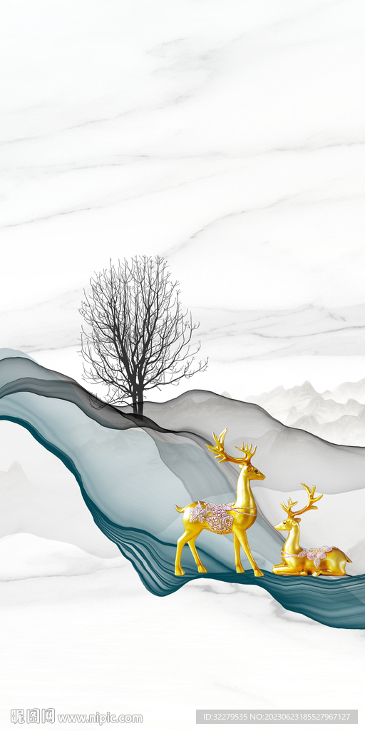 高端 简约中式玄关 tiF分层