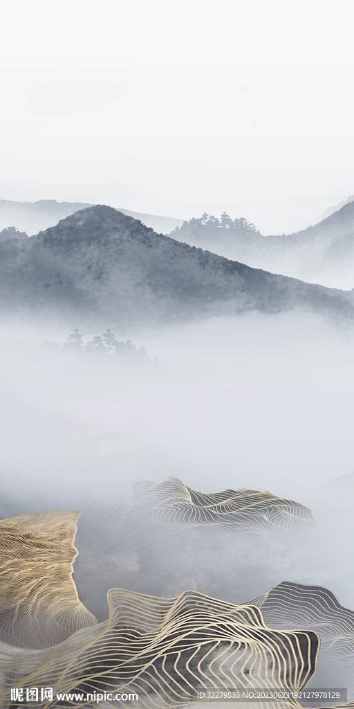 现代 中式高端玄关 tIF分层