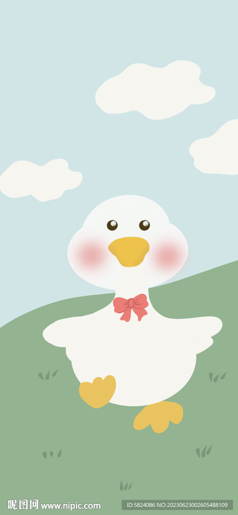 旅游鸭手机壁纸