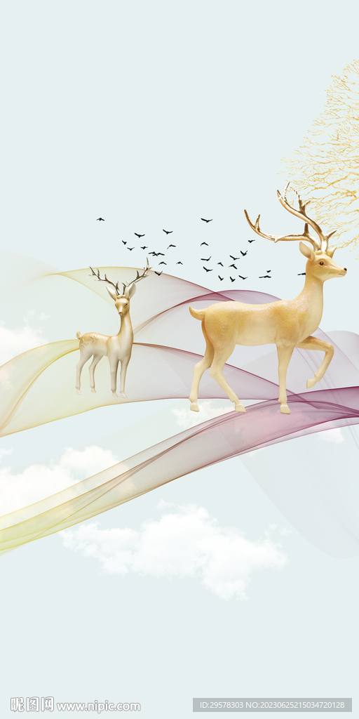 新款 高端简约玄关 tif分层