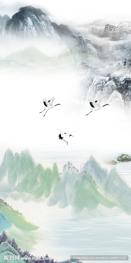 高雅 高端简约玄关 tif分层